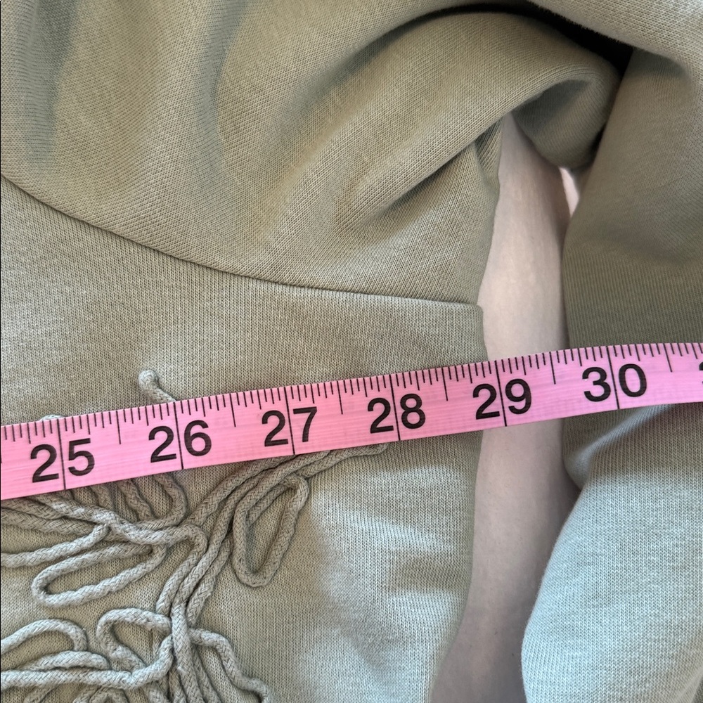 ÇATO Embroidered Crewneck French Terry Sweatshirt Top - Sage Green 3X - Picture 6 of 10